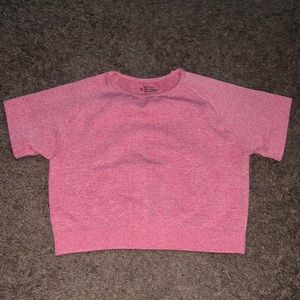 AMAZON WORKOUT TOP// SIZE S// PINK SPANDEX